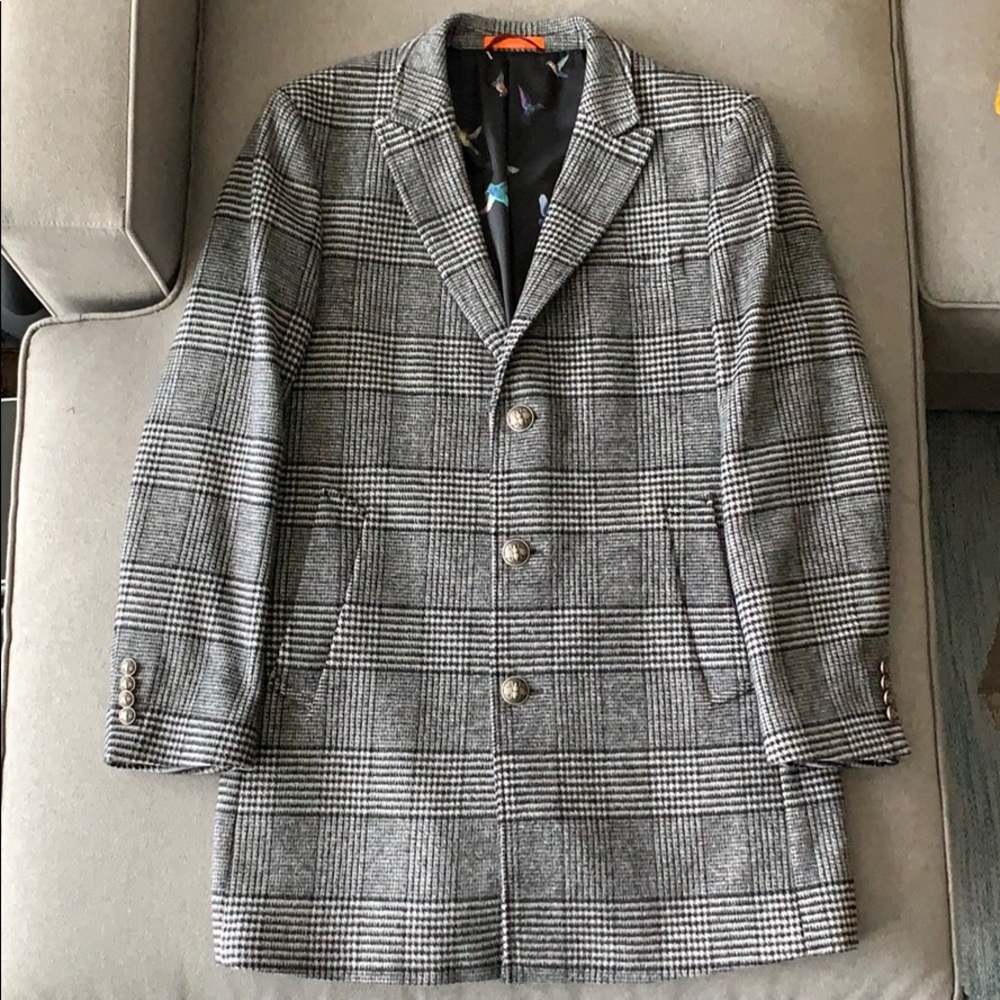 Tallia Houndstooth Overcoat